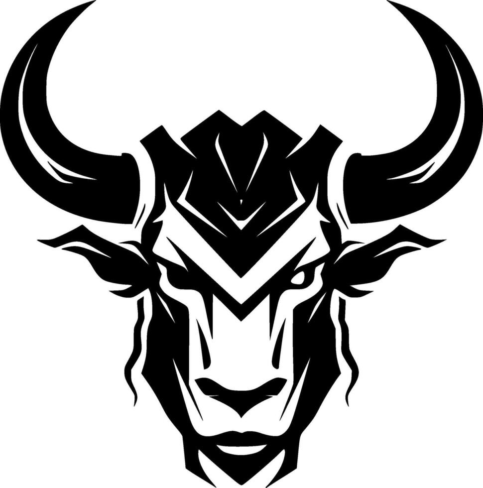Bull, Minimalist and Simple Silhouette - illustration vector
