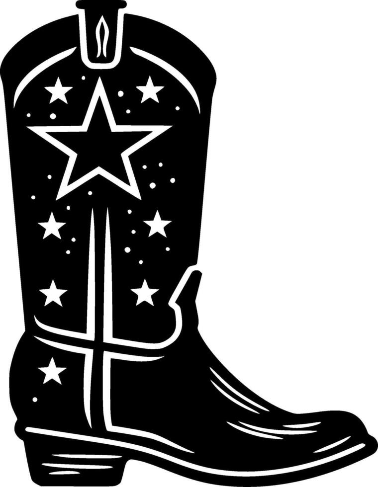 Cowboy Boot - High Quality Logo - illustration ideal for T-shirt graphic vector