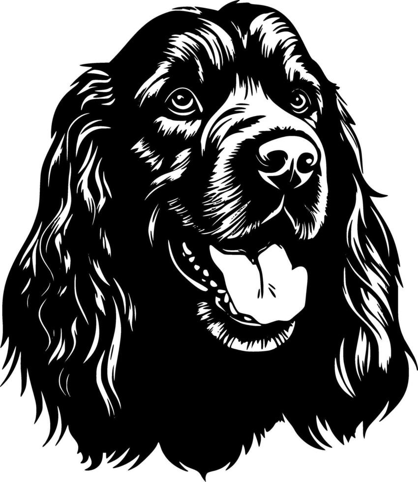 Cocker Spaniel - Minimalist and Flat Logo - illustration vector