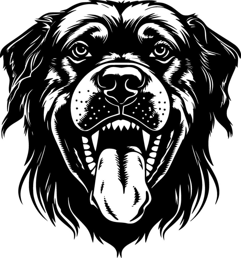 Rottweiler - minimalista y plano logo - ilustración vector