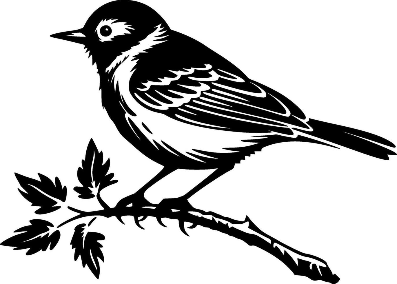 pájaro - minimalista y plano logo - ilustración vector