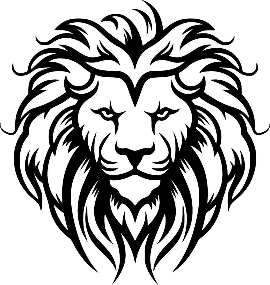 Lion, Minimalist and Simple Silhouette - illustration vector