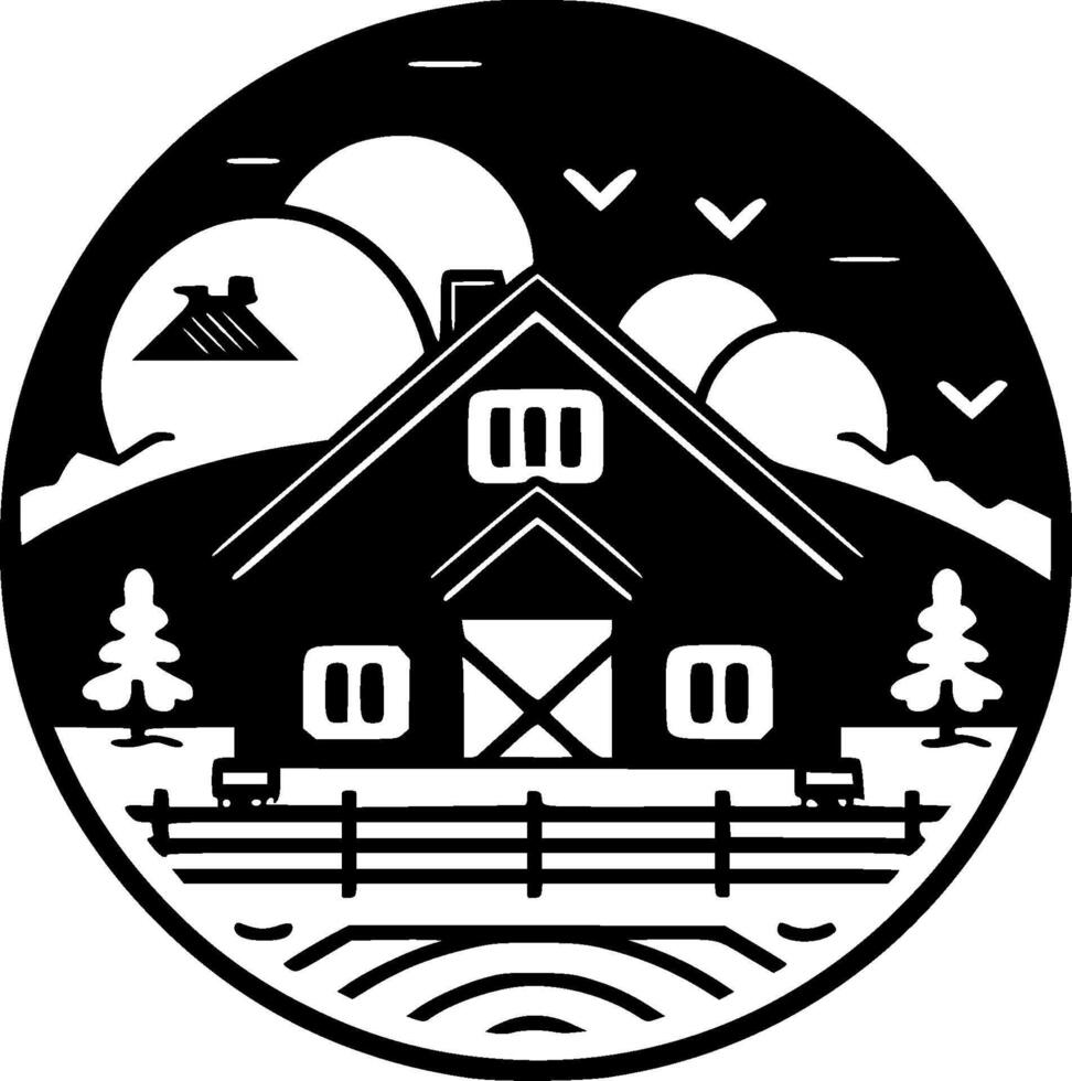 Farm - Minimalist and Flat Logo - illustration vector