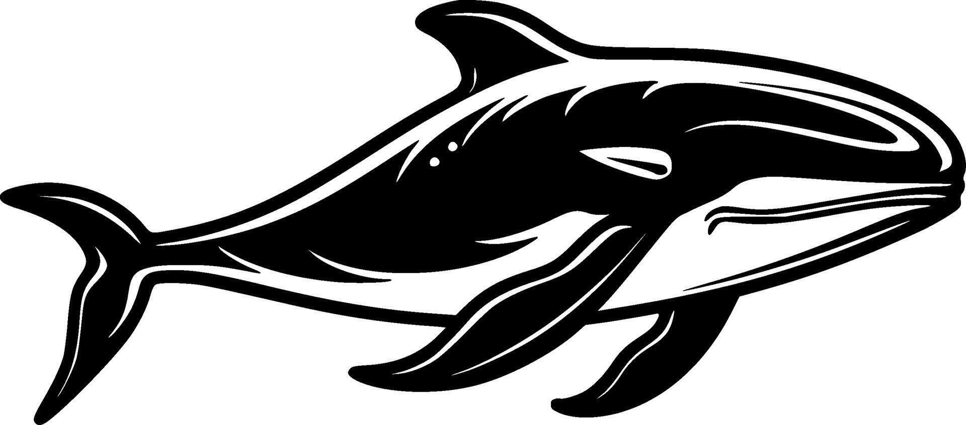 ballena, minimalista y sencillo silueta - ilustración vector