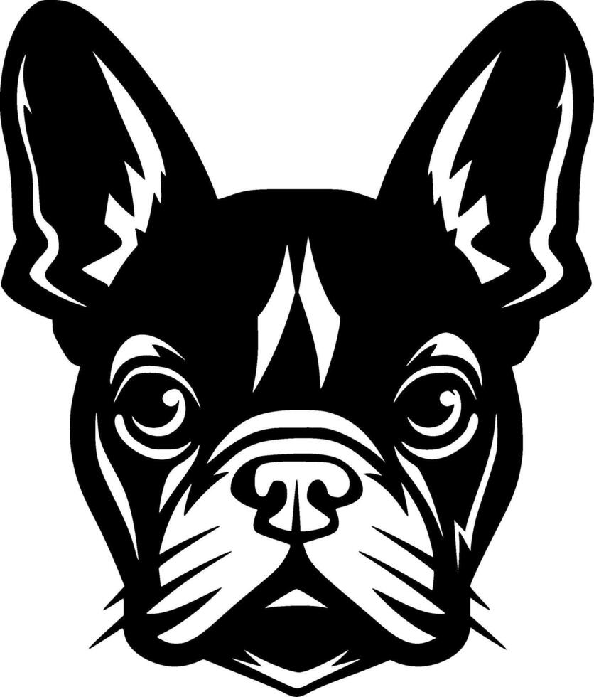 francés buldog, negro y blanco ilustración vector