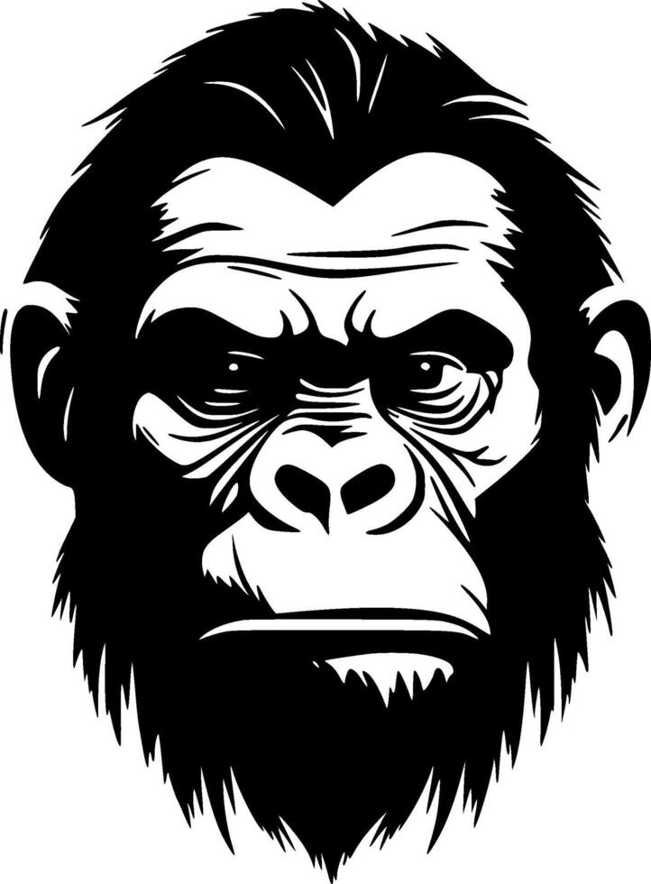 Chimpanzee - High Quality Logo - illustration ideal for T-shirt graphic vector