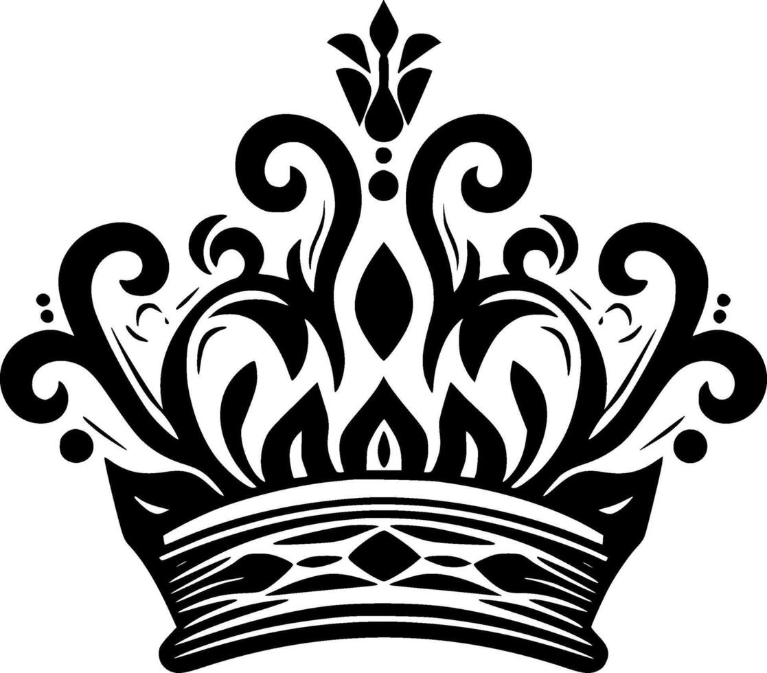Crown, Minimalist and Simple Silhouette - illustration vector