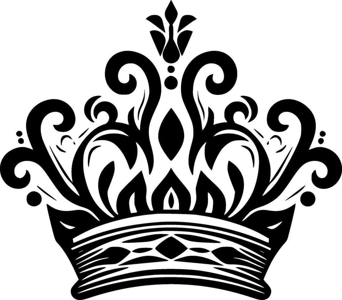 Crown, Minimalist and Simple Silhouette - illustration vector