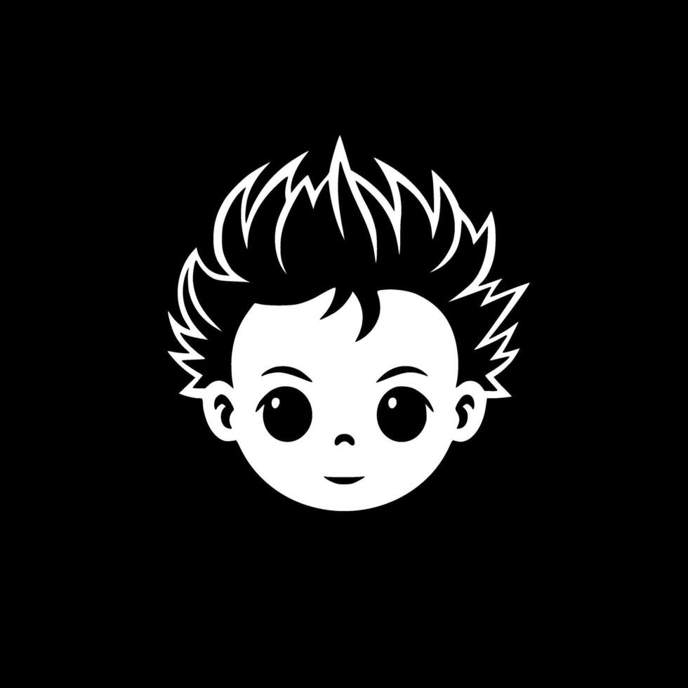 Baby - Black and White Isolated Icon - illustration vector