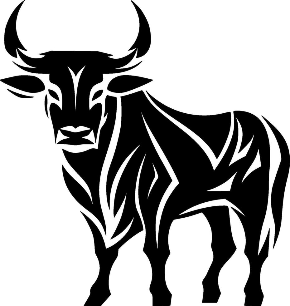 Bull - Minimalist and Flat Logo - illustration vector