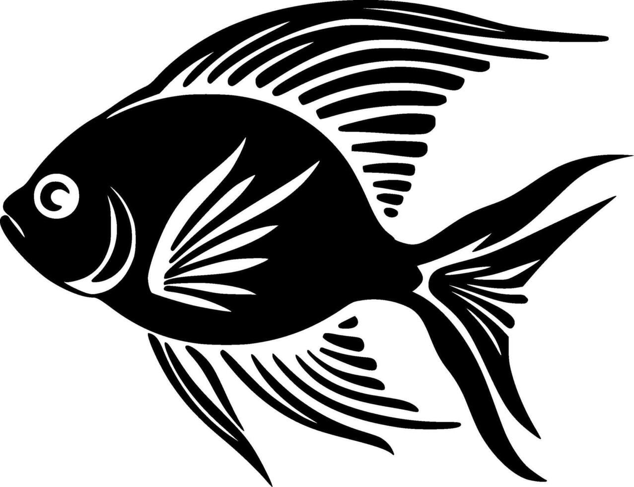 Angelfish - High Quality Logo - illustration ideal for T-shirt graphic vector