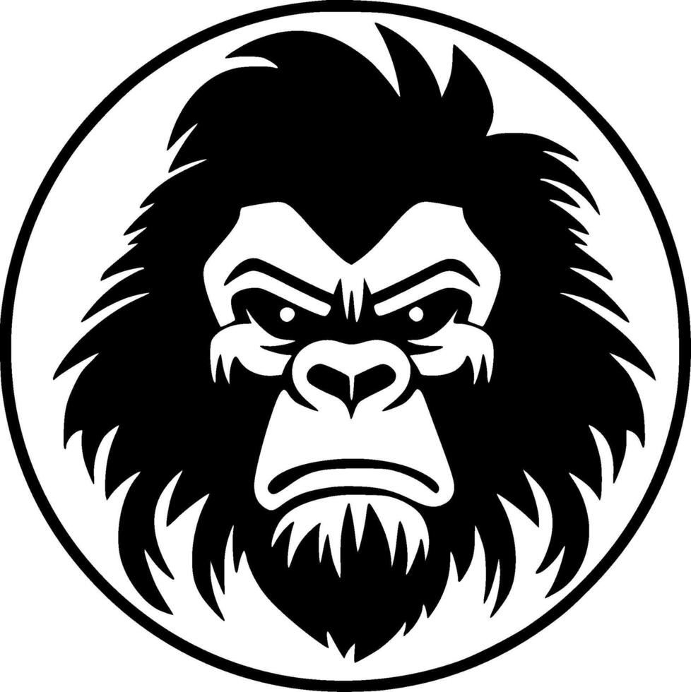 Gorilla - Minimalist and Flat Logo - illustration vector