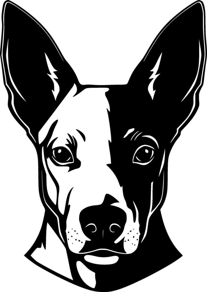 basenji - minimalista y plano logo - ilustración vector