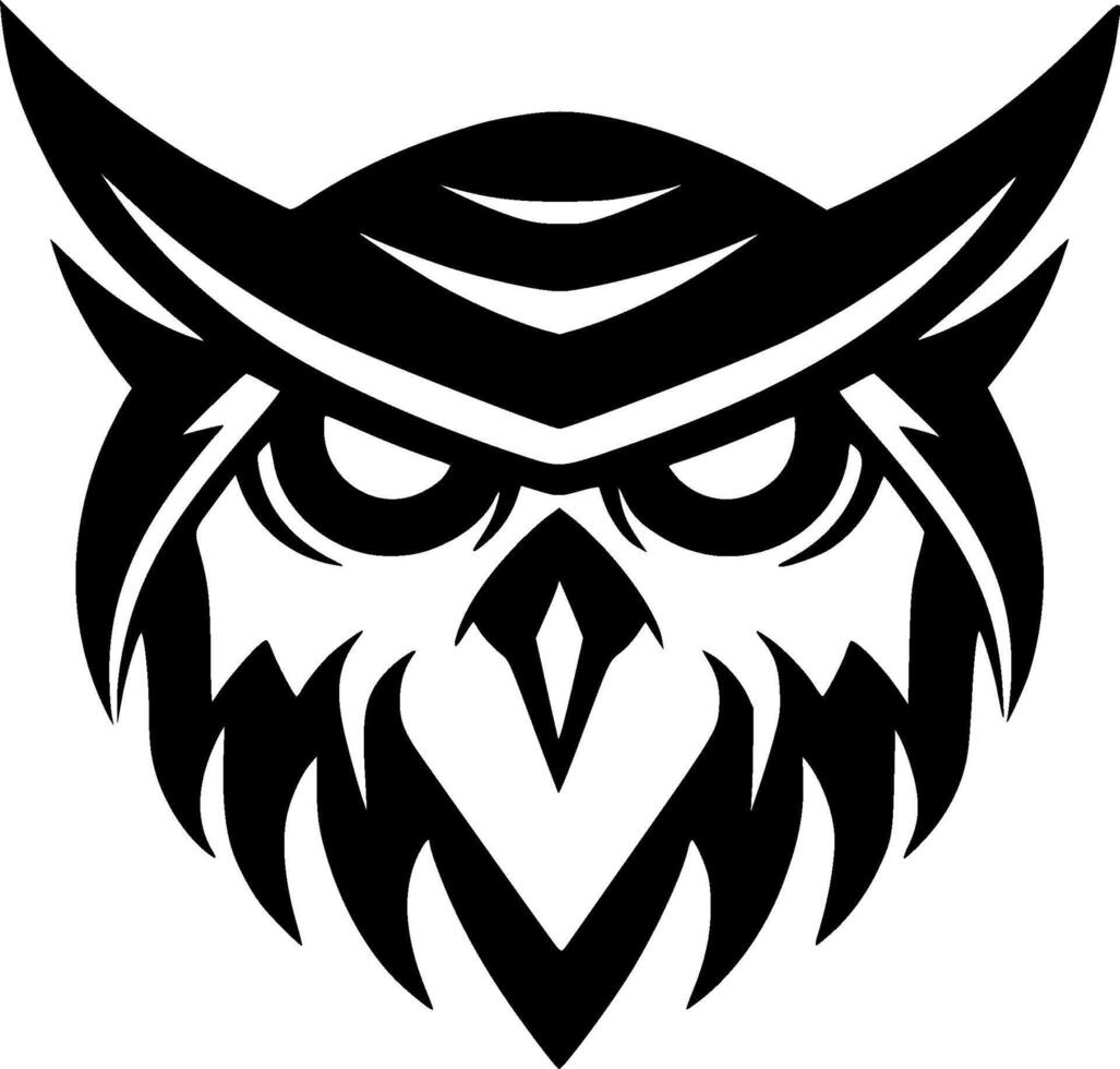 Owl, Minimalist and Simple Silhouette - illustration vector
