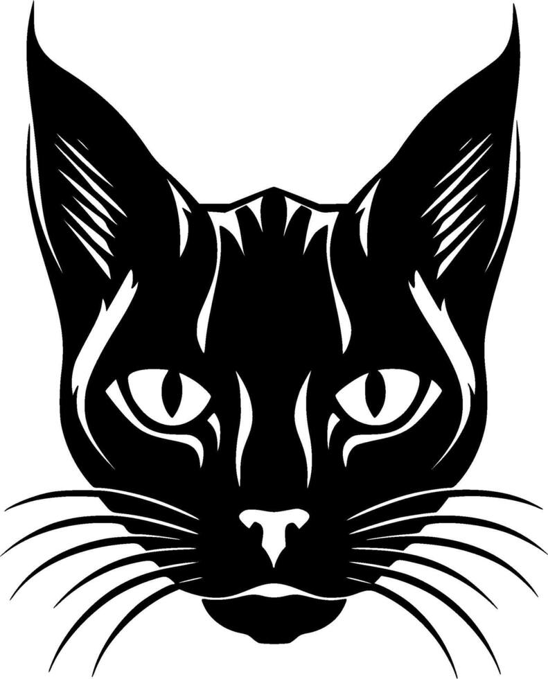 Siamese, Black and White illustration vector