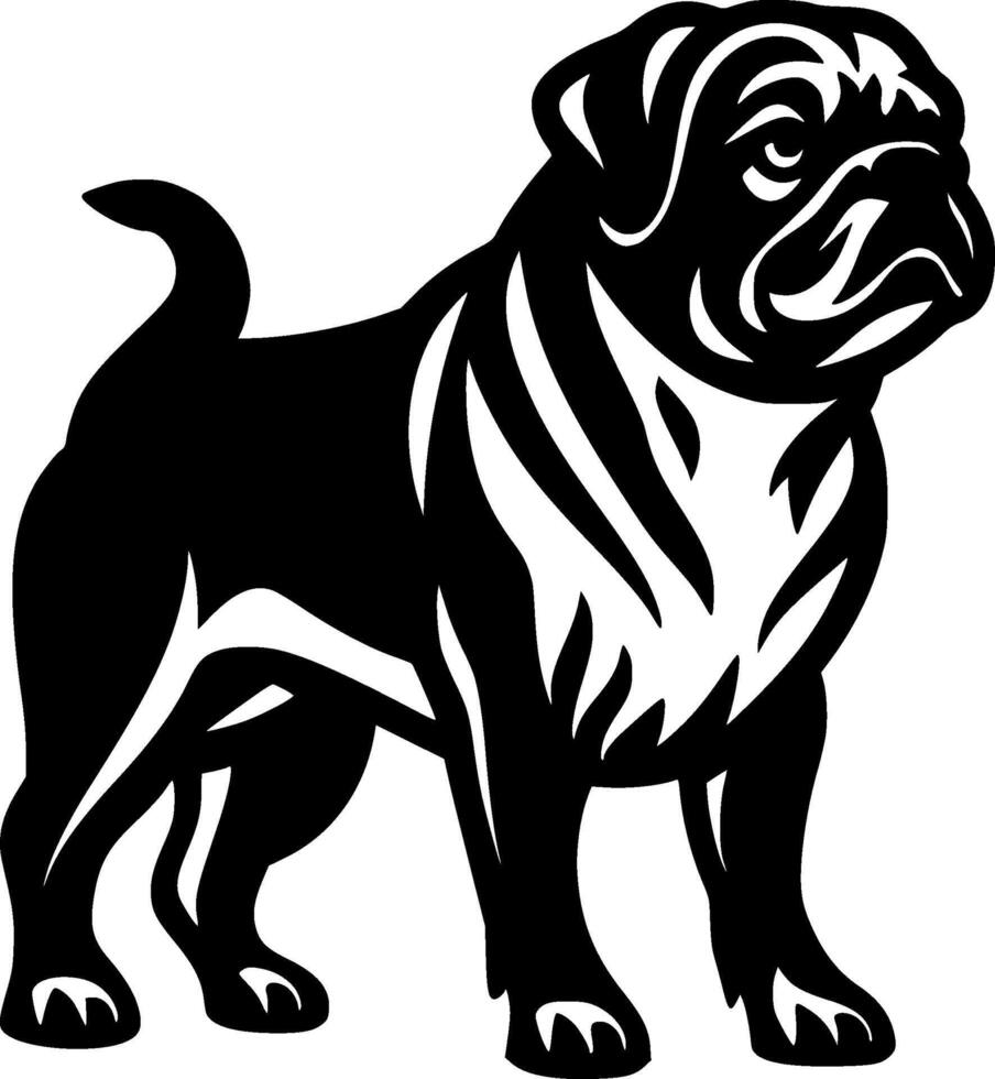 Pug - Minimalist and Flat Logo - illustration vector