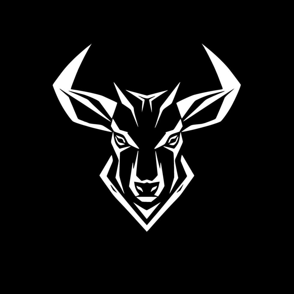 Goat - Black and White Isolated Icon - illustration vector