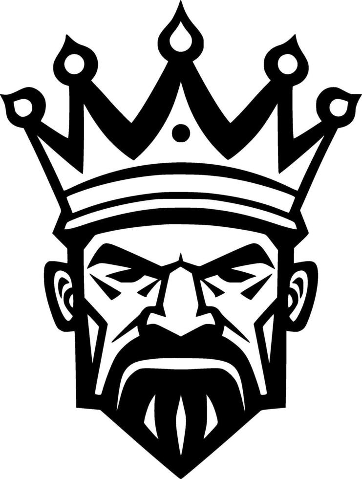 King, Black and White illustration vector