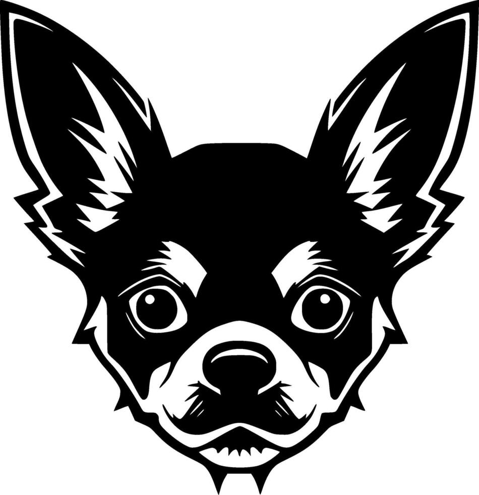 Chihuahua, Black and White illustration vector