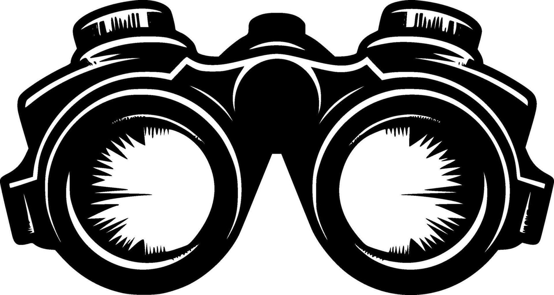 Binoculars, Minimalist and Simple Silhouette - illustration vector