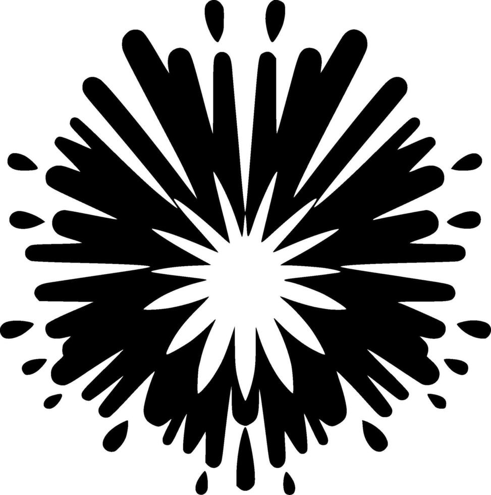 Explosion, Black and White illustration vector