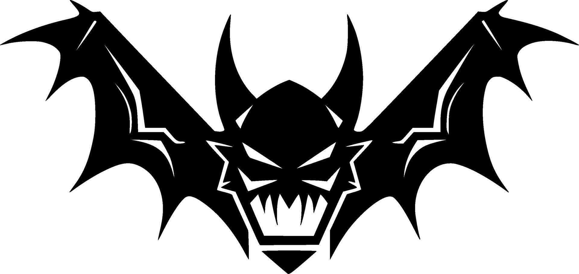 Bat - Black and White Isolated Icon - illustration vector