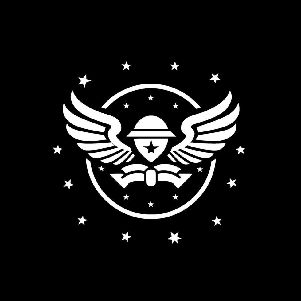 Military, Black and White illustration vector