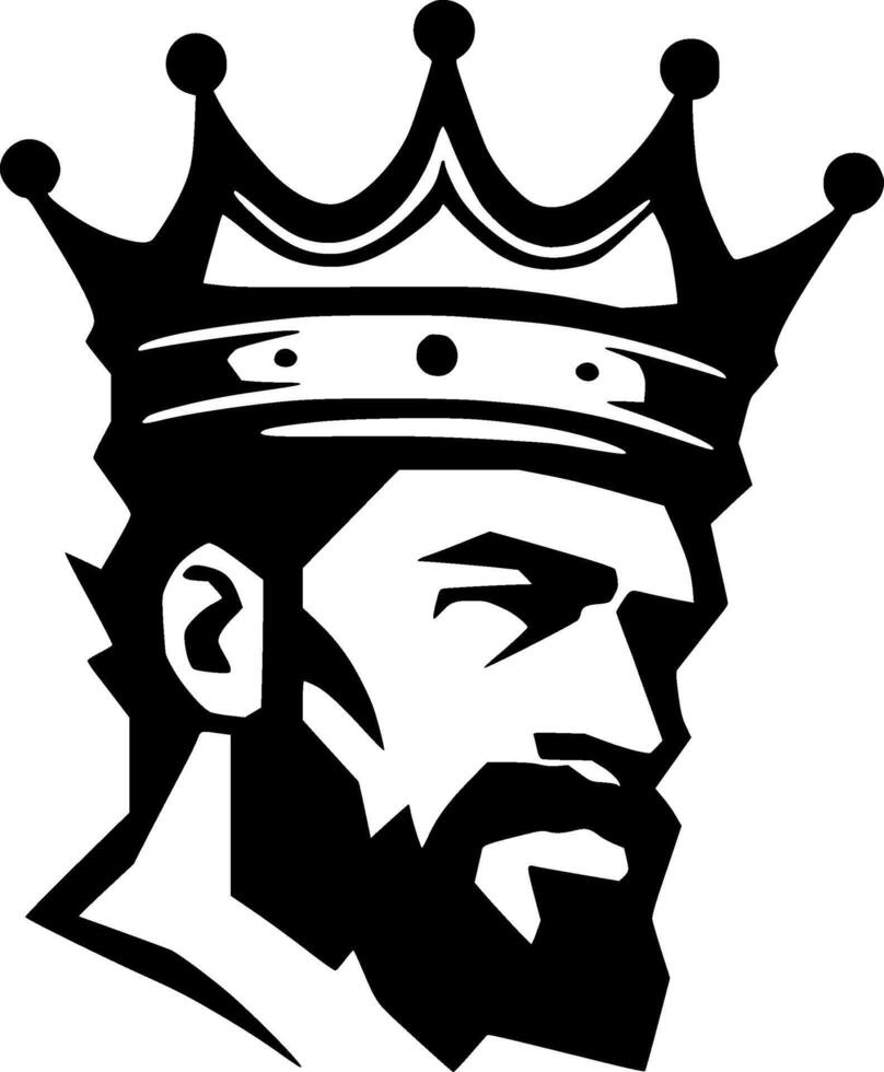 King - Minimalist and Flat Logo - illustration vector