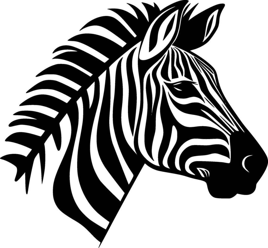 Zebra - Minimalist and Flat Logo - illustration vector