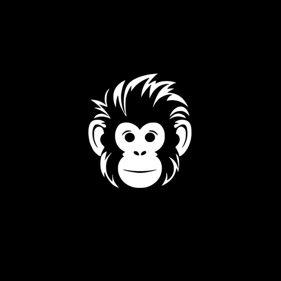 Monkey, Minimalist and Simple Silhouette - illustration vector