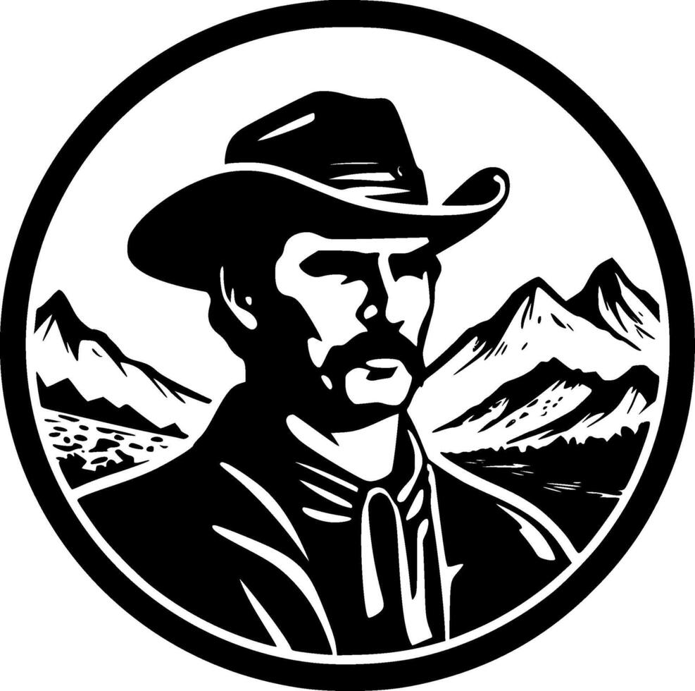 Western - Minimalist and Flat Logo - illustration vector