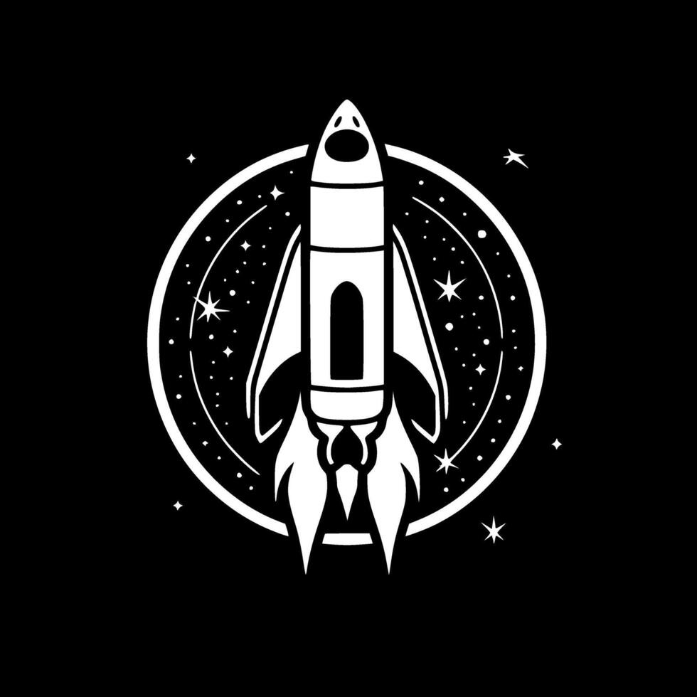 Space, Black and White illustration vector