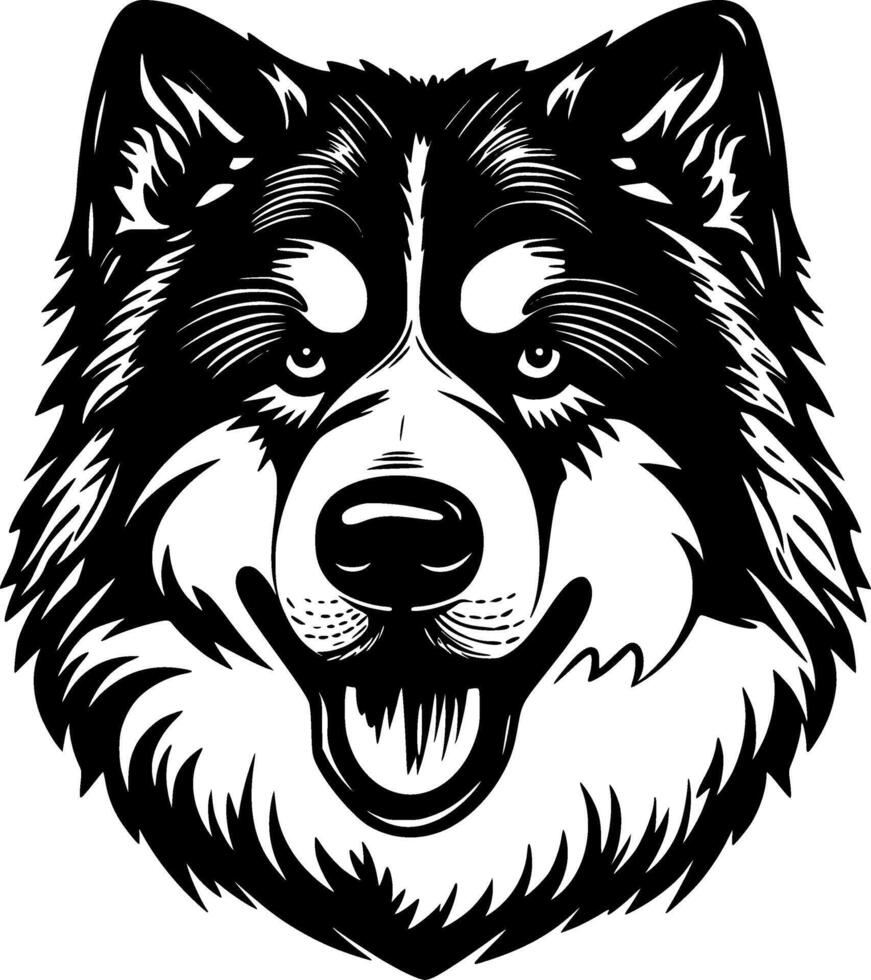 Alaska malamute - alto calidad logo - ilustración ideal para camiseta gráfico vector