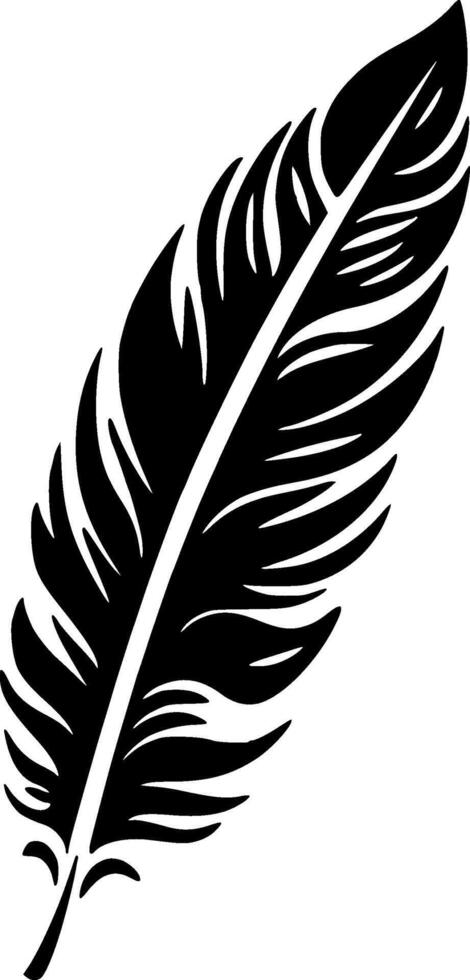 Feather - Minimalist and Flat Logo - illustration vector