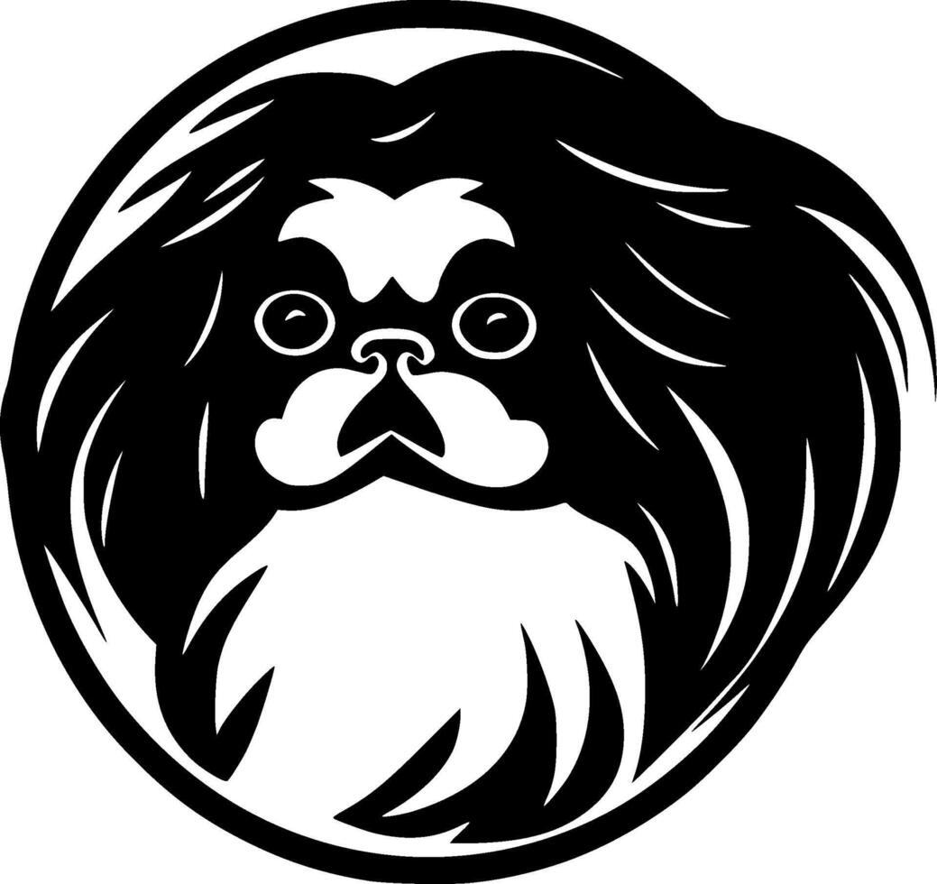 Japanese Chin, Minimalist and Simple Silhouette - illustration vector