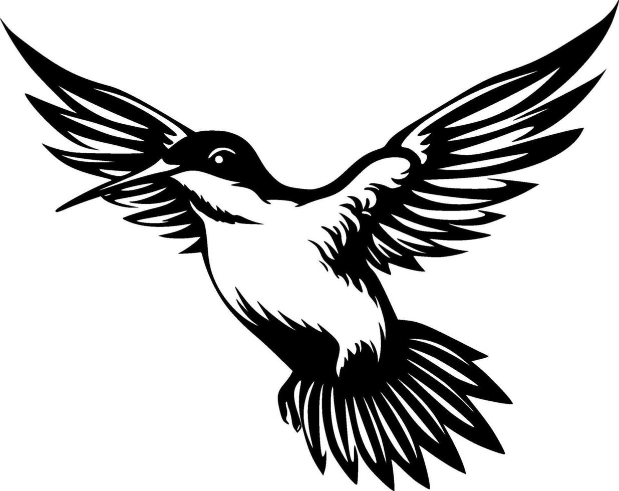 Hummingbird, Minimalist and Simple Silhouette - illustration vector