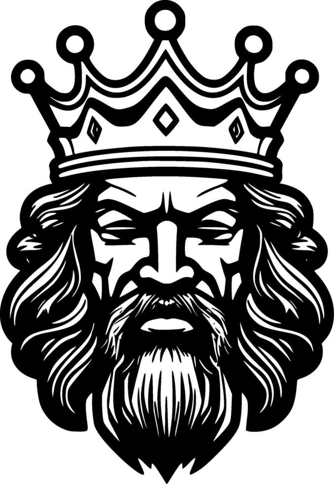 King - Minimalist and Flat Logo - illustration vector