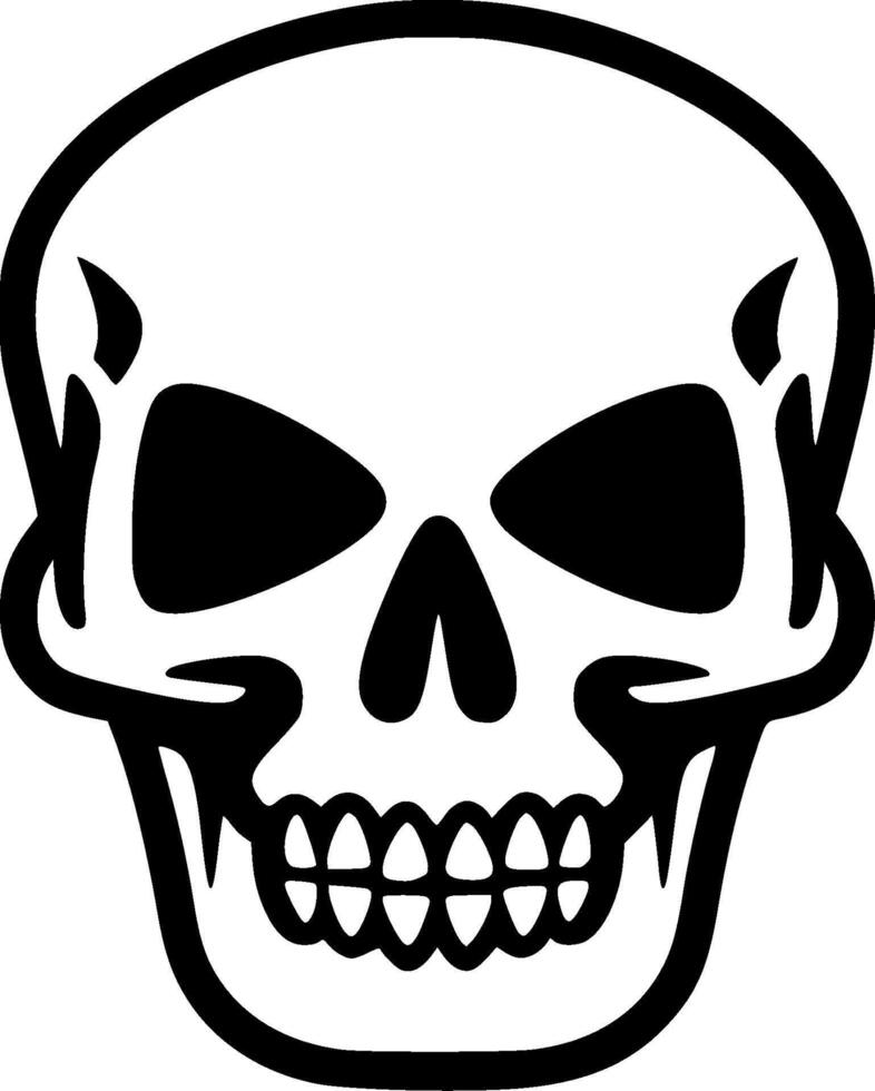 Skull, Minimalist and Simple Silhouette - illustration vector