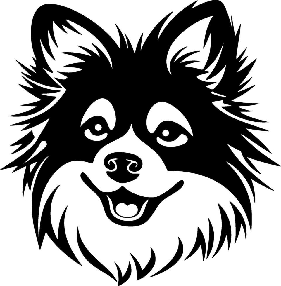 Pomeranian - Minimalist and Flat Logo - illustration vector