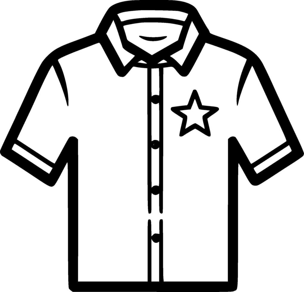 camisa, negro y blanco ilustración vector
