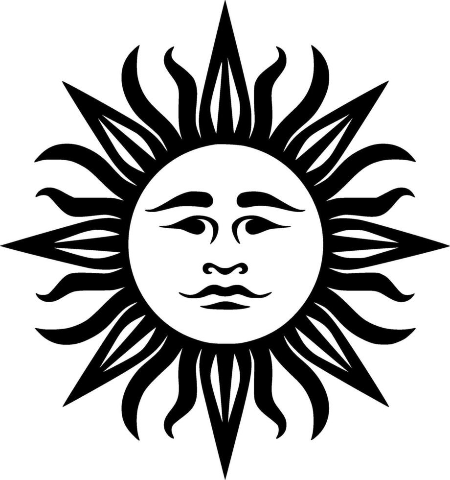 Sun - Minimalist and Flat Logo - illustration vector
