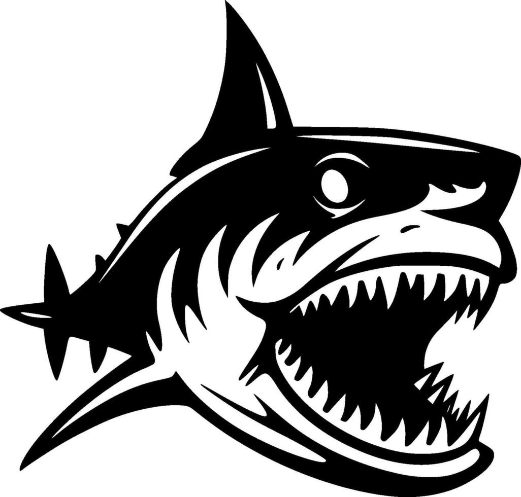 Shark - Minimalist and Flat Logo - illustration vector