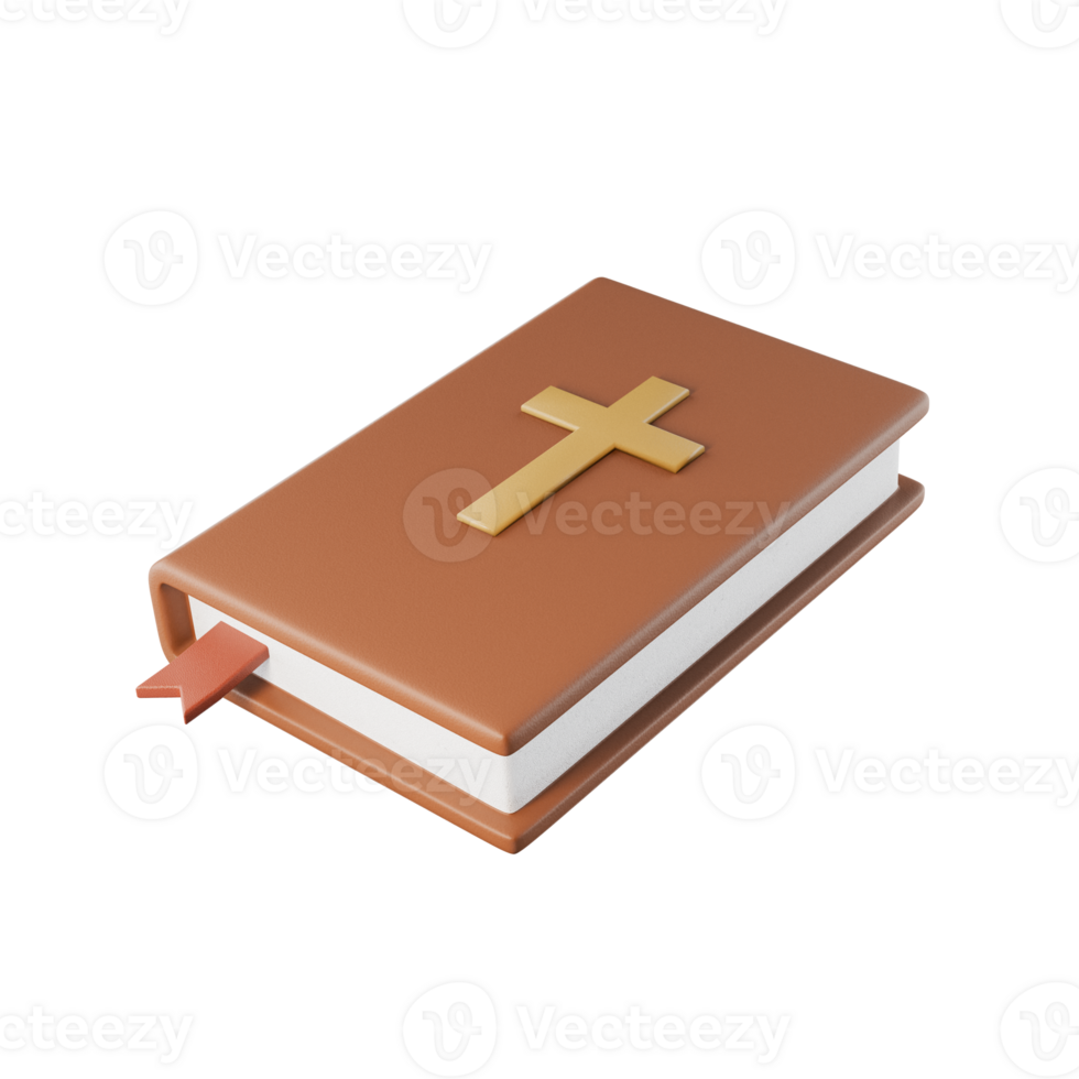 3d Bible livre icône avec signet png