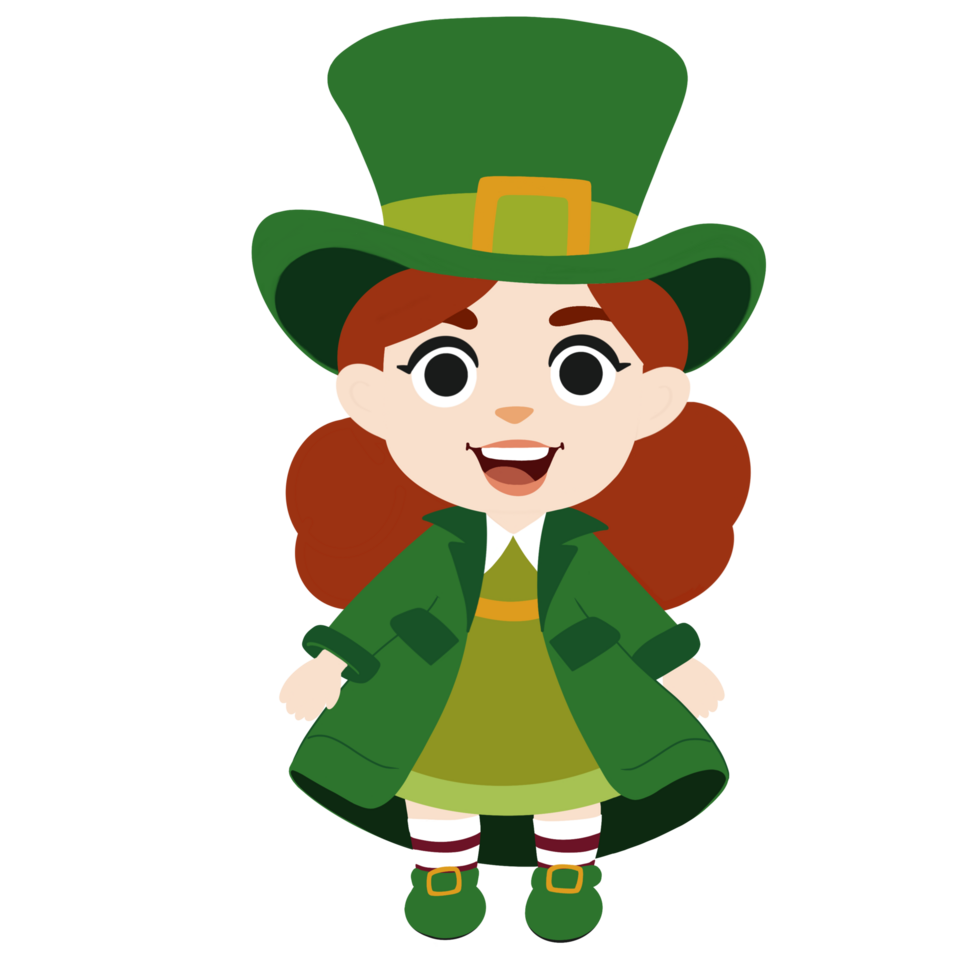 Cute Smiling Leprechaun png