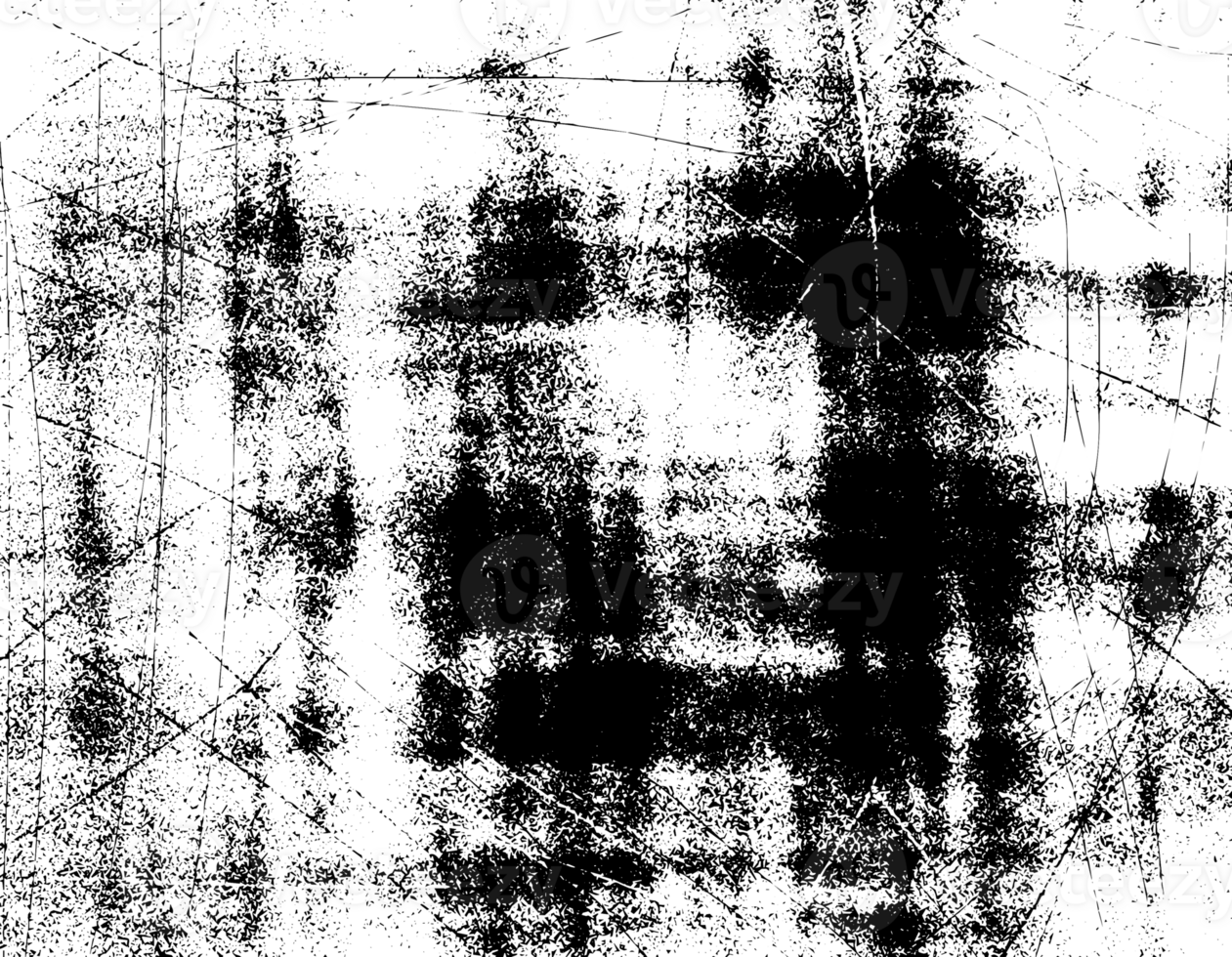 Rustic grunge texture with grain and stains. Abstract noise. graphic illustration with transparent background. png