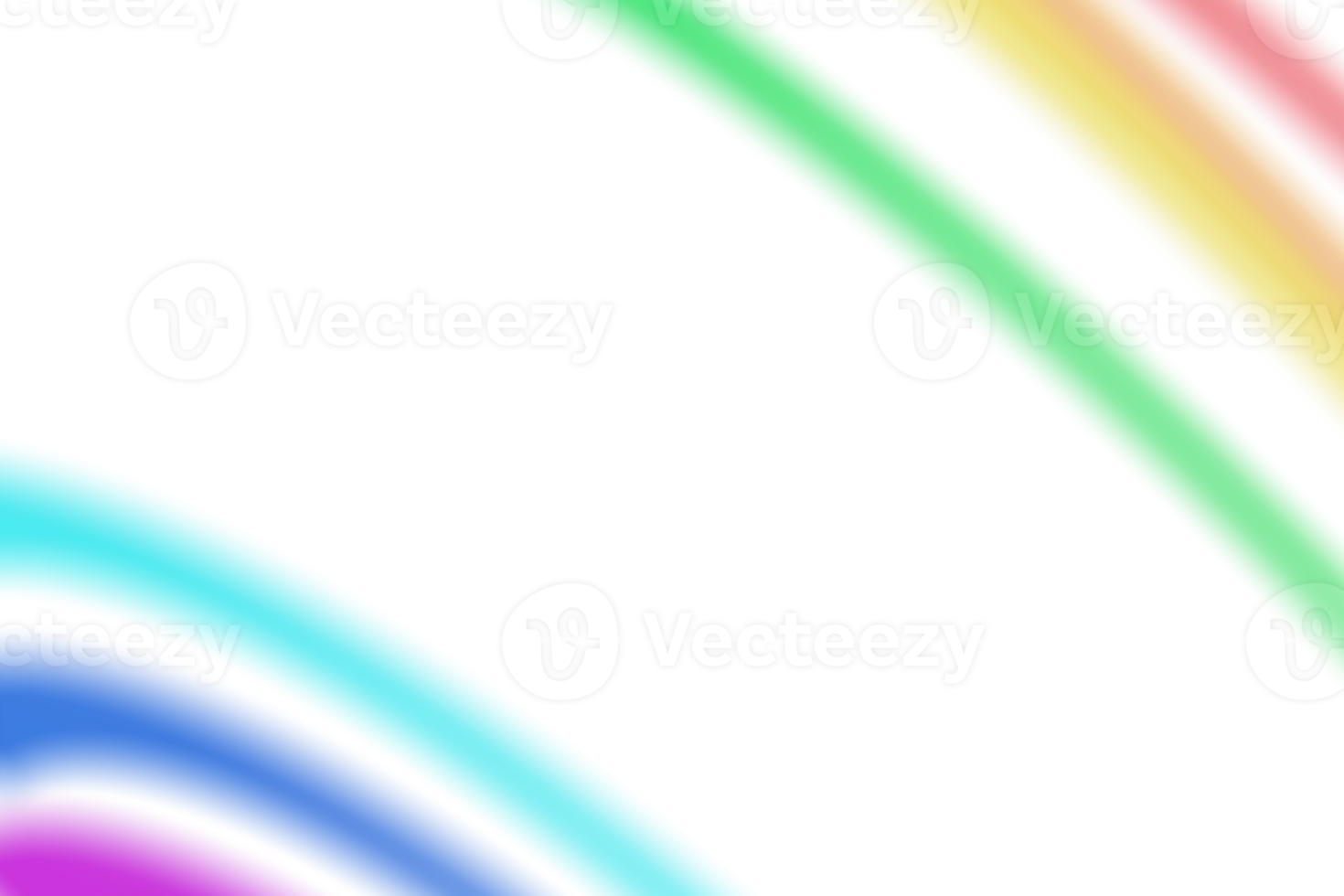 Playful rainbow overlay effect on transparent background, . Colourful, blurred stripes. Colour gradient, modern style. Multicolour filter. 3D render. png
