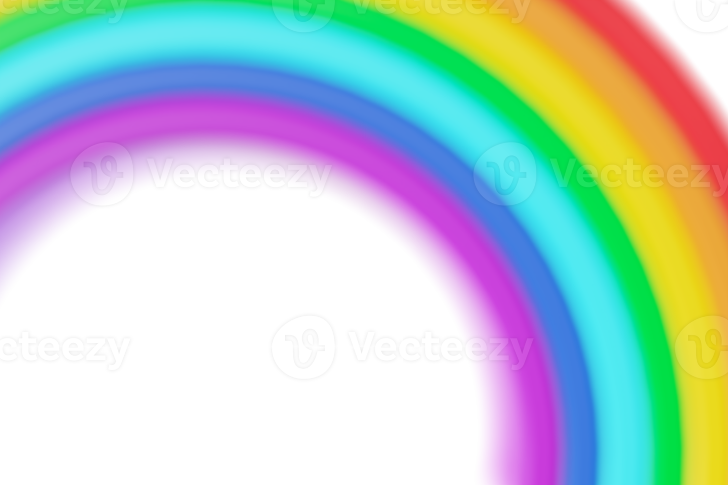Playful rainbow overlay effect on transparent background, . Colourful, blurred stripes. Colour gradient, modern style. Multicolour filter. 3D render. png
