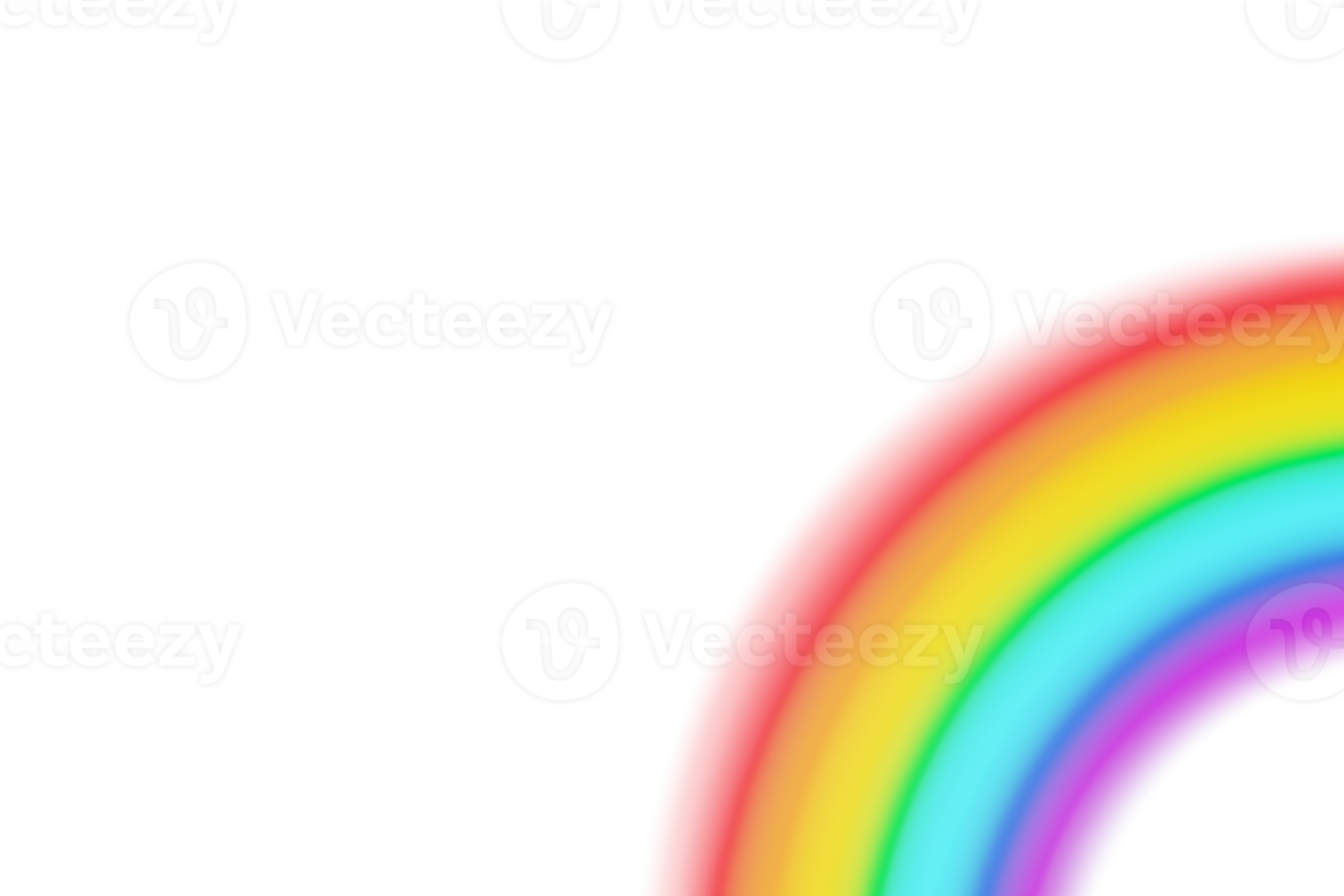 Playful rainbow overlay effect on transparent background, . Colourful, blurred stripes. Colour gradient, modern style. Multicolour filter. 3D render. png