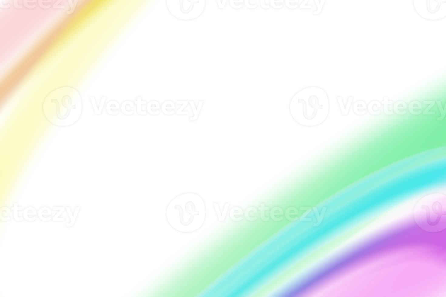 Playful rainbow overlay effect on transparent background, . Colourful, blurred stripes. Colour gradient, modern style. Multicolour filter. 3D render. png