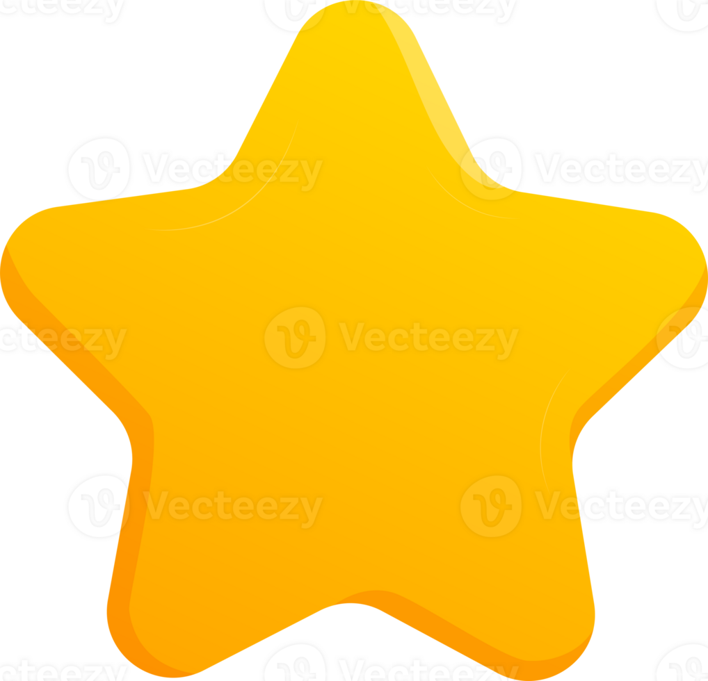 orange star illustration design png